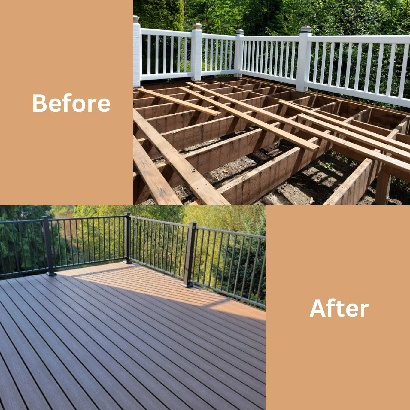 Before and After Deck Installation Services - All Pro Cherry Hill Deck Builders