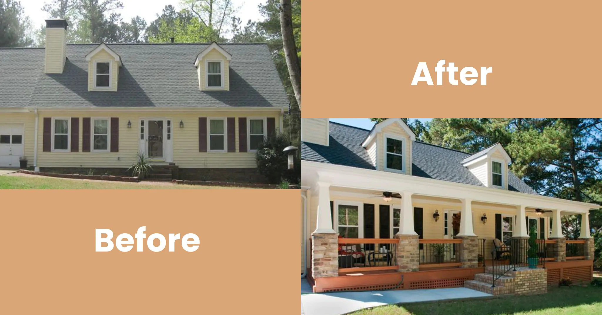 Before and After Porch Design Service - All Pro Cherry Hill Deck Builders