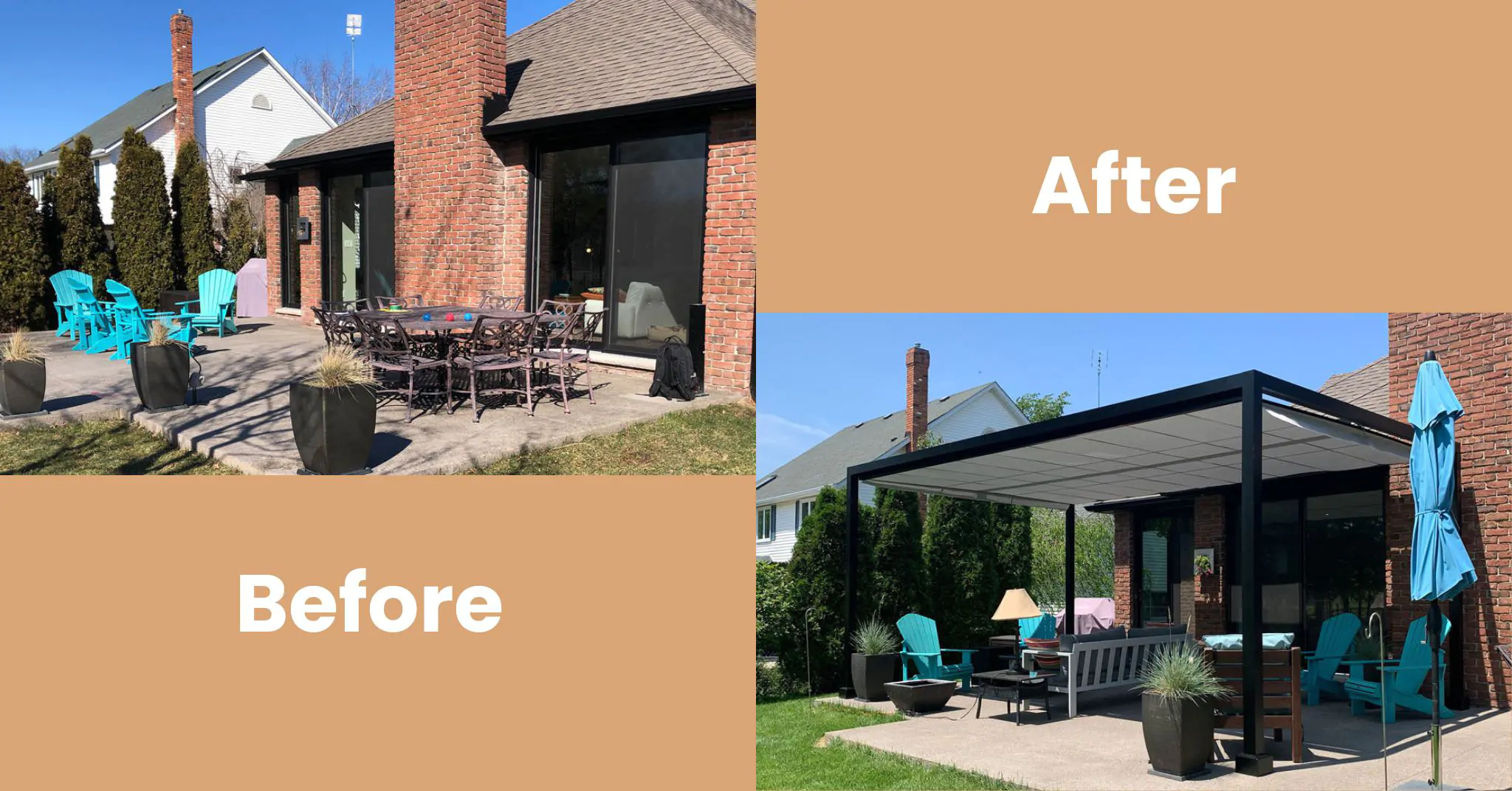 Before and After Shade Structures Installation Service - All Pro Cherry Hill Deck Builders