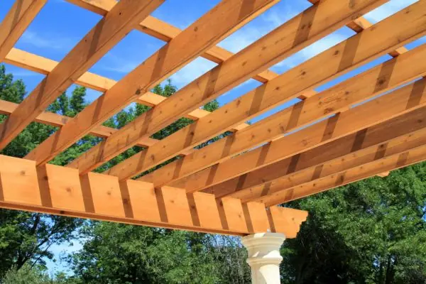 brown wood pergolas